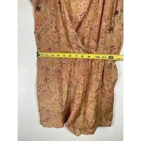 NWT Raga Anthropology Women's Romper Sleeveless Brown & Orange Sz. Med - Picture 5 of 9